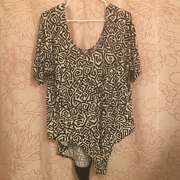 ASOS Curve Geo Yokopop Print BodySuit