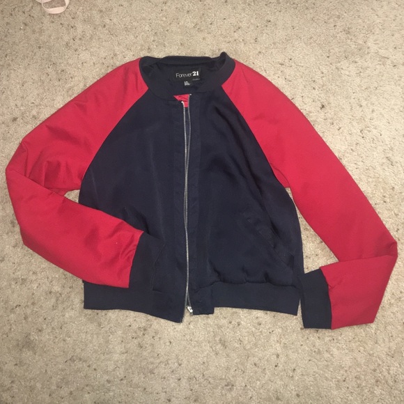 Navy/ Red bomber jacket