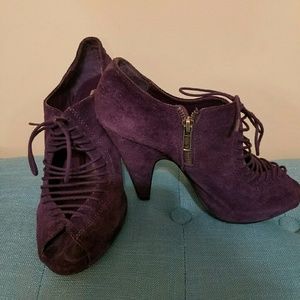 Steve Madden peep toe platform booties