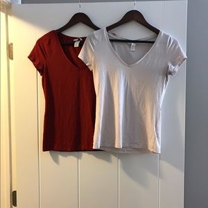 Blood orange and light pink basic t bundles