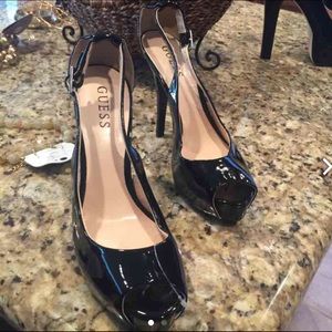 NWOT Guess Black Patent Leather Stilettos