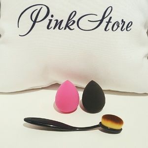 Contour Oval Brush + 2 Blender Sponge