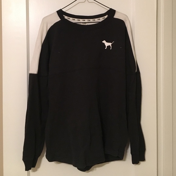 PINK Medium Black Sweatshirt