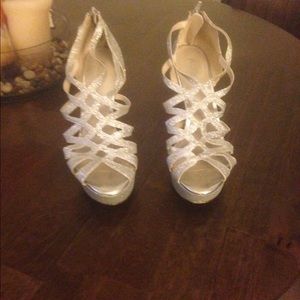 Aldo sparkling platform heels