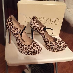 Snow leopard print Joan & David heels