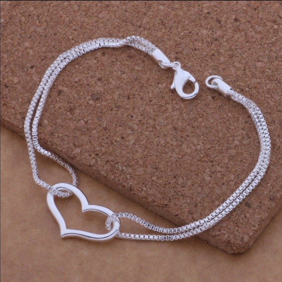 925 Sterling silver heart bracelet - Picture 2 of 4