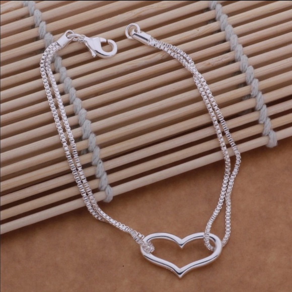 925 Sterling silver heart bracelet - Picture 3 of 4