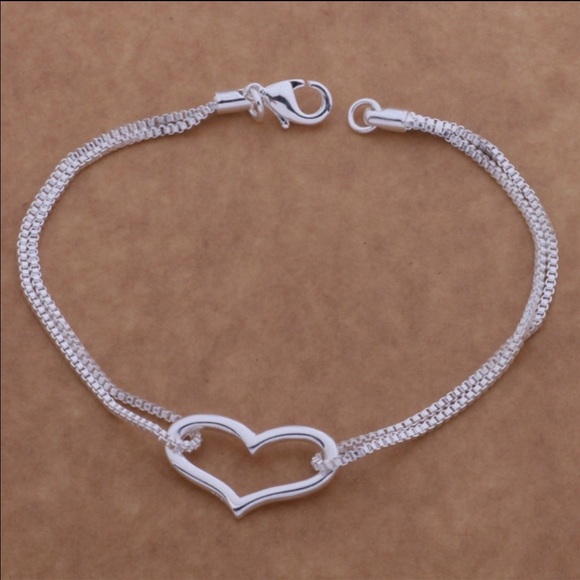 925 Sterling silver heart bracelet - Picture 4 of 4