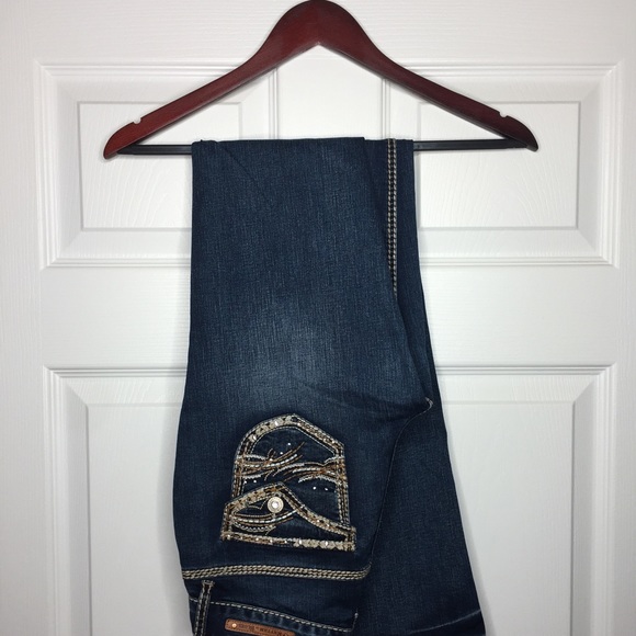Flare blue jeans