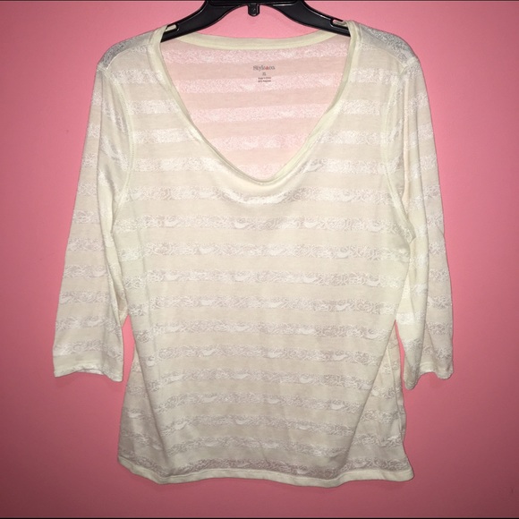 Three quarter sleeved white shirt