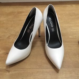 White Aldo Pumps