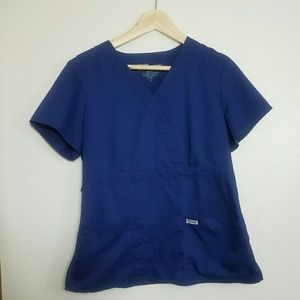 Grey's Anatomy Mock Wrap Scrub Top