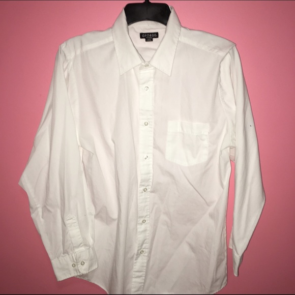 White men's button up