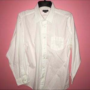 White men's button up
