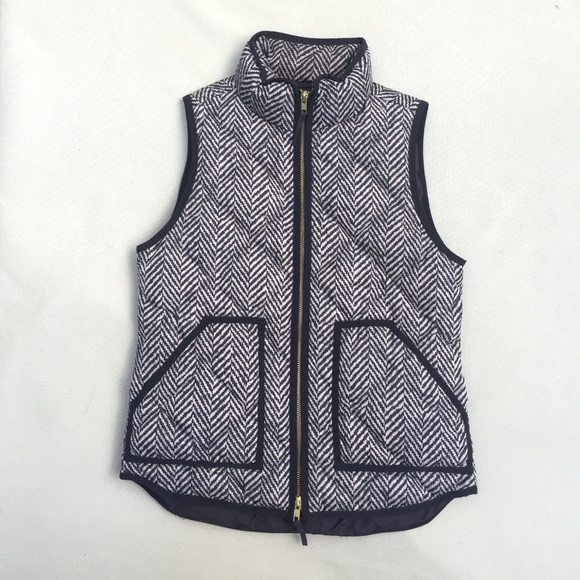 J. Crew RETAIL Herringbone Quilted Puffy Vest - Picture 2 of 4