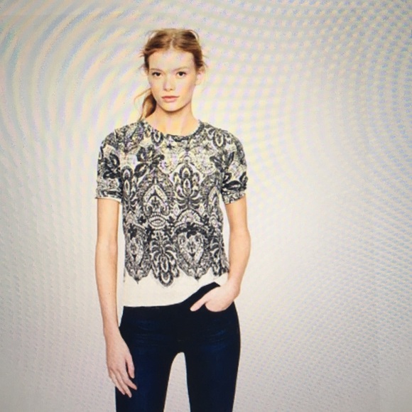Pre❤️ J.Crew Laced Printed Sweatshirt
