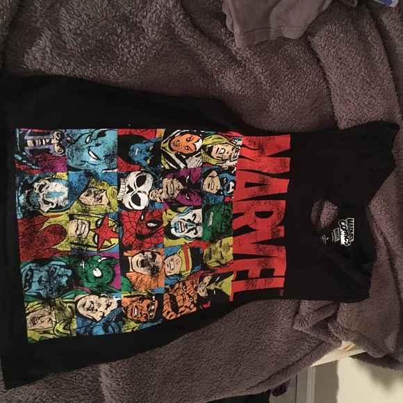 Size small, black tank top.