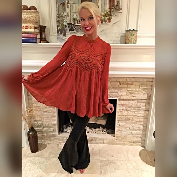 burnt orange semi sheer baby doll LAST ONE SALE!! - Picture 2 of 4