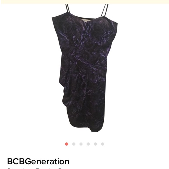 Ink Blue Strapless Bustier Dress