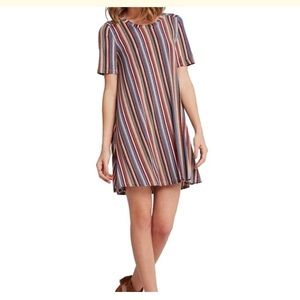 BCBGeneration Striped A-line Yoke Dress