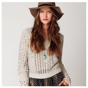 🕊Free People Pop Layer Pullover Crochet 🕊