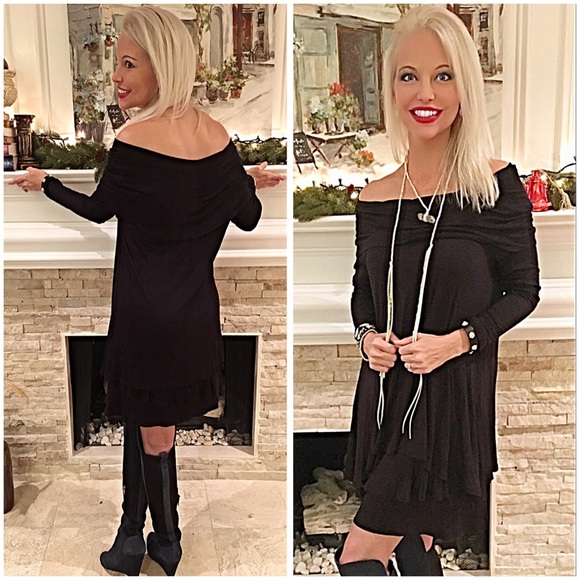Stunning on or off shoulder asymmetrical hem dress - Picture 2 of 4