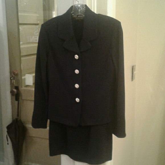 St. John couture by Marie Gray 2pc Black