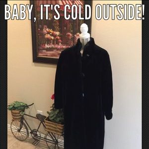 Jacques Saint Laurent Vintage Long Black Coat