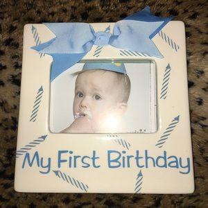 first birthday picture frame - boy