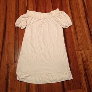 Off the Shoulder Soft White Dress