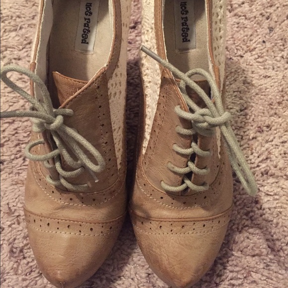 Not Rated Tan Lace Booties