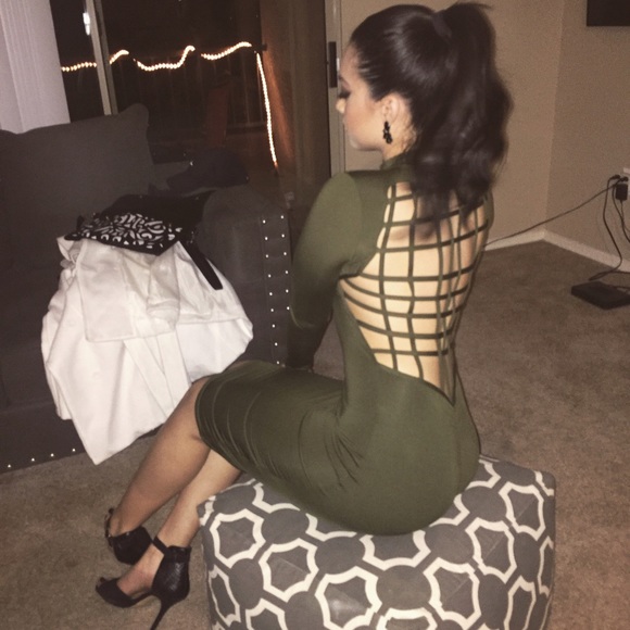 Olive Green Midi Dress