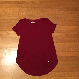 Red Hollister short-sleeved top