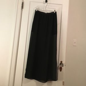 Sheer, split side skirt