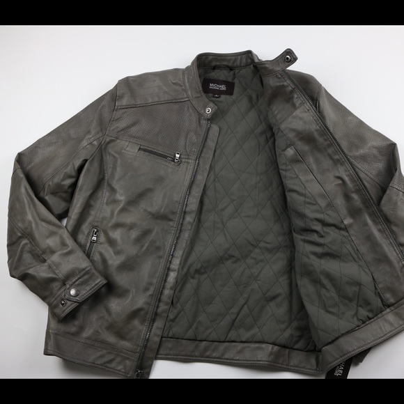 Michael Kors Conway Faux Leather Moto Jacket - Picture 3 of 6