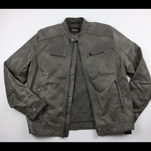 Michael Kors Conway Faux Leather Moto Jacket - Picture 5 of 6