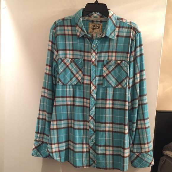 Men's Button Up Flannel Large Nuco