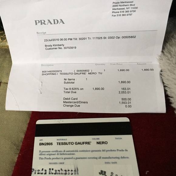 Prada tessuto gaufre Nero. - Picture 4 of 4