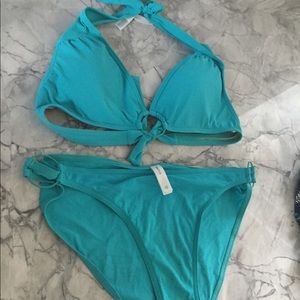 Turquoise colored 2 piece. Gap body. Size large.