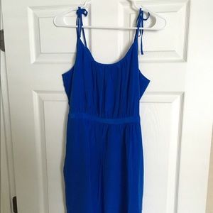 Madewell Silk Skyway Cami Dress in Brilliant Royal
