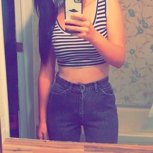 Vintage Acid Washed High Waisted Mom Jeans