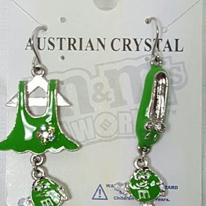 M&M crystal earrings