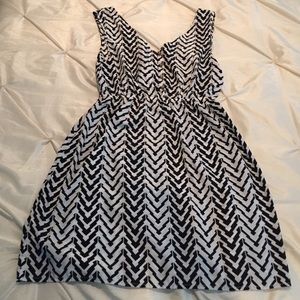 Black and White Patterned Dress