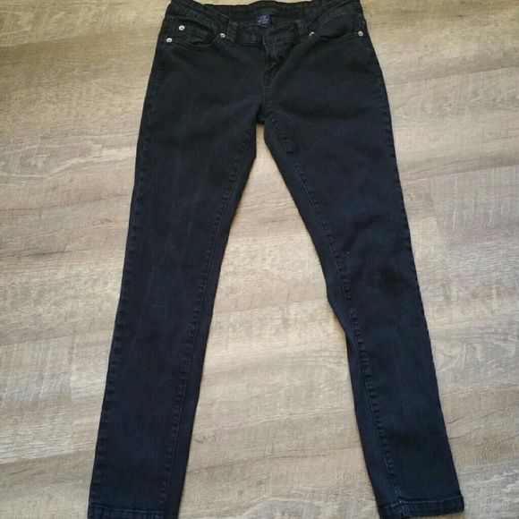 Blue asphalt skinny jeans