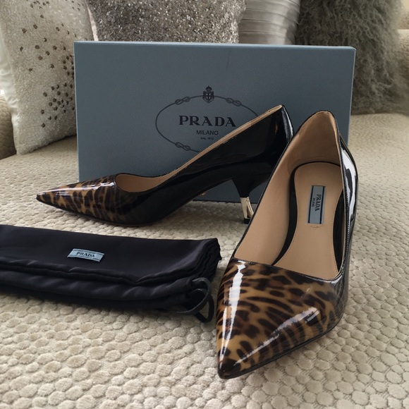 Authentic PRADA Kitten Heels; Size 8.5