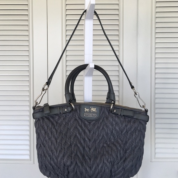 Coach grey textured bag