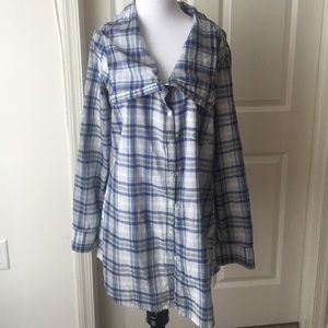 Plaid button down Blouse