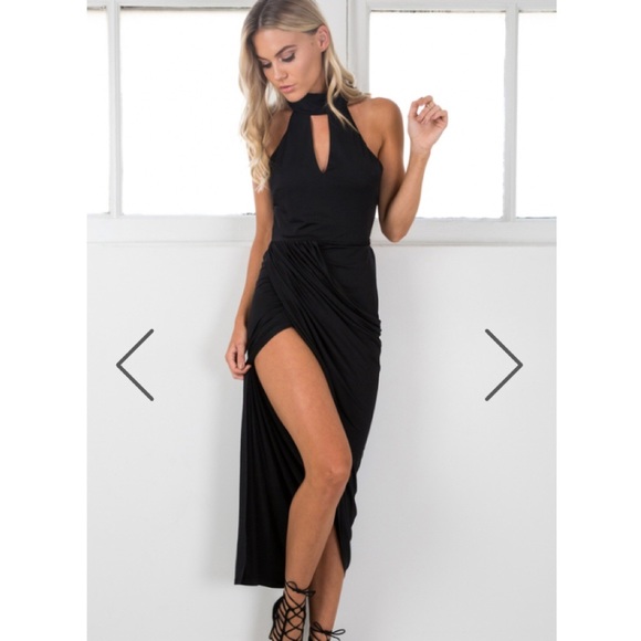 SHOWPO HIT AND RUN DRESS IN BLACK - Picture 1 of 4
