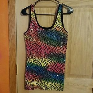 Zebra print tank top