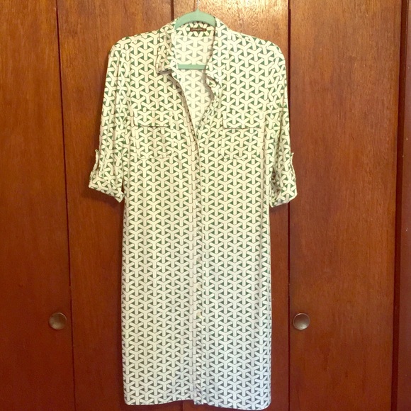 J. McLaughlin Printed Shirtdress M